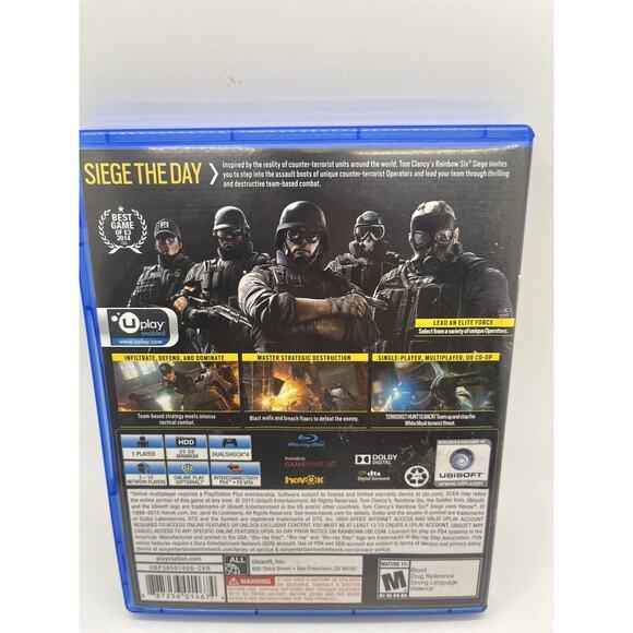 Tom Clancy's Rainbow Six Siege (PlayStation 4, 2015) - Tested - Picture 2 of 6